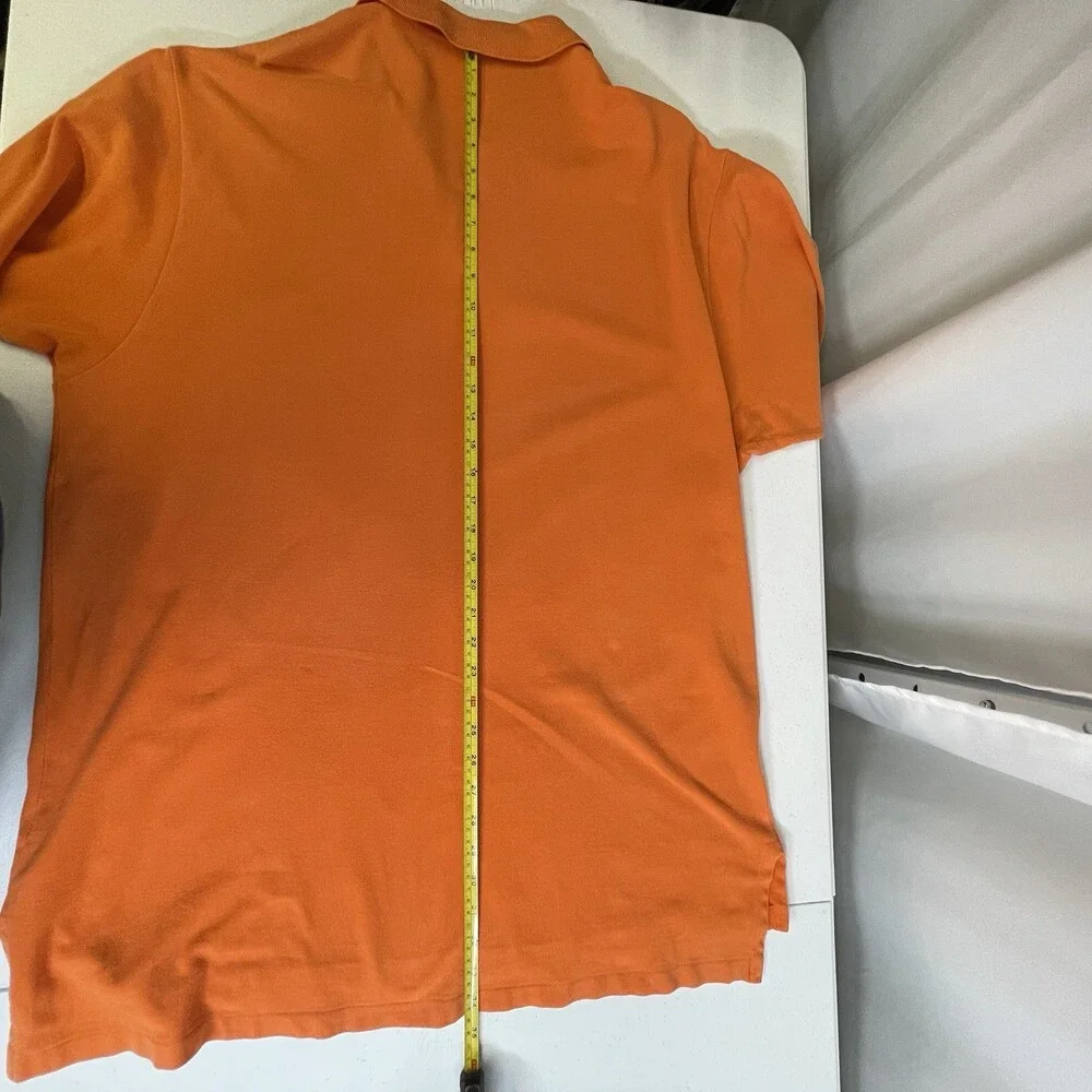 Polo by Ralph Lauren Polo Shirt Mens XXL Orange Blue Pony 100% Cotton Classic